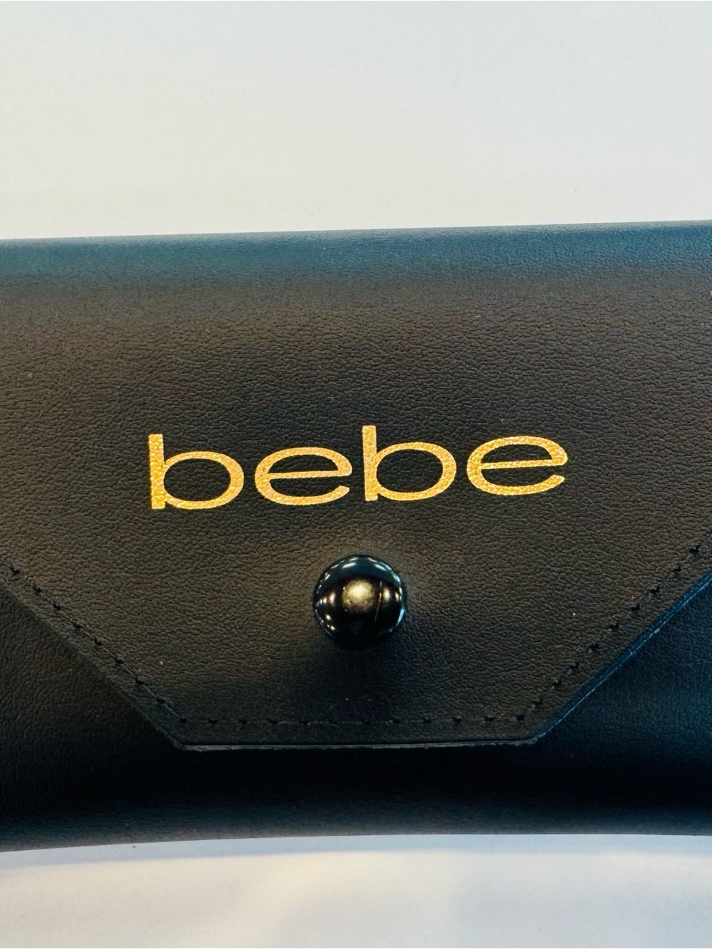 bebe Black Sunglasses Case with Gold Logo Brand New